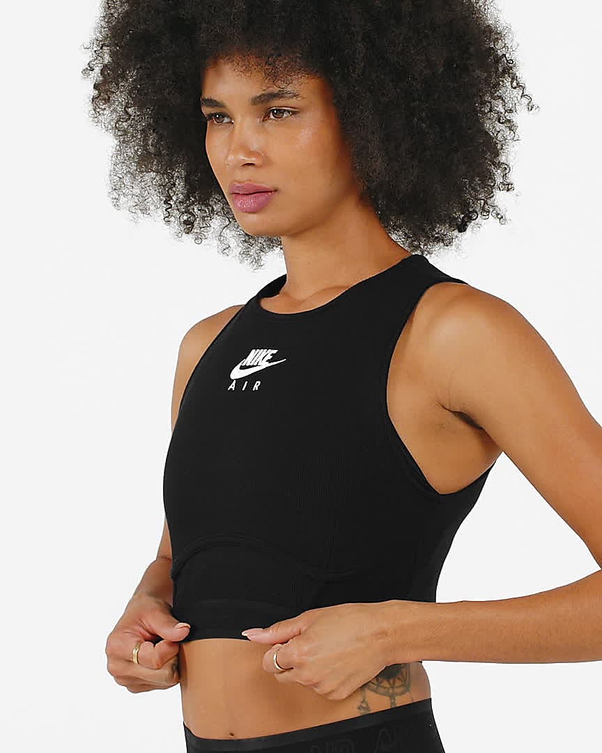 Nike Sportswear Women's Rib Crop Black Tank