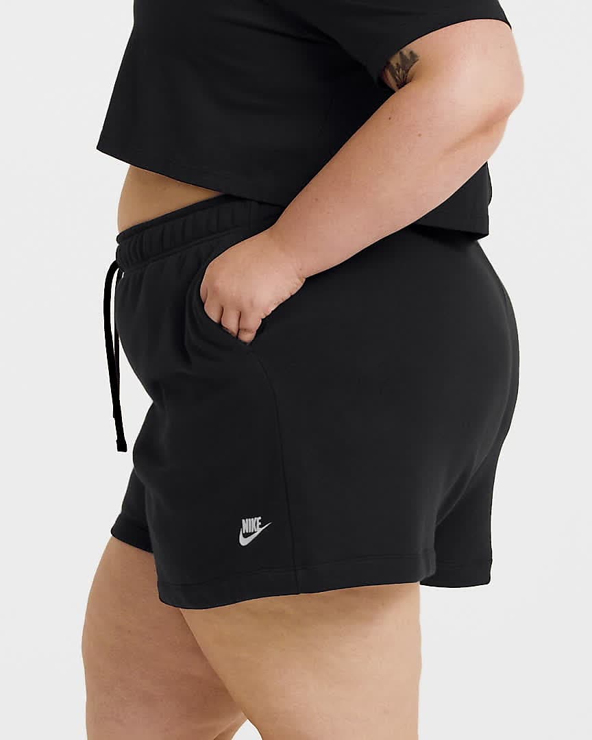 Describir Irradiar Haz un esfuerzo Nike Sportswear Club Fleece Women's Mid-Rise Shorts (Plus Size). Nike.com