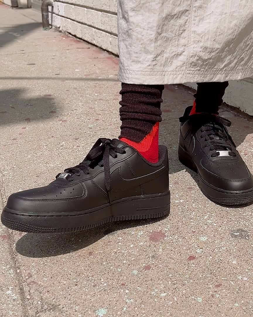 Nike Air Force 1 '07 LV8 Mid Sneakers in Red and Black