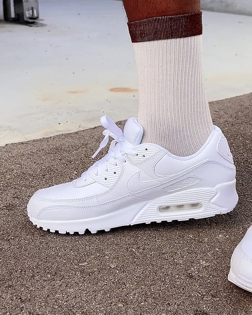 air max 90 white leather mens