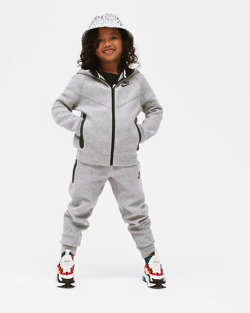 Conjunto de hoodie de 2 peças Nike Sportswear Tech Fleece Full-Zip Set para  criança