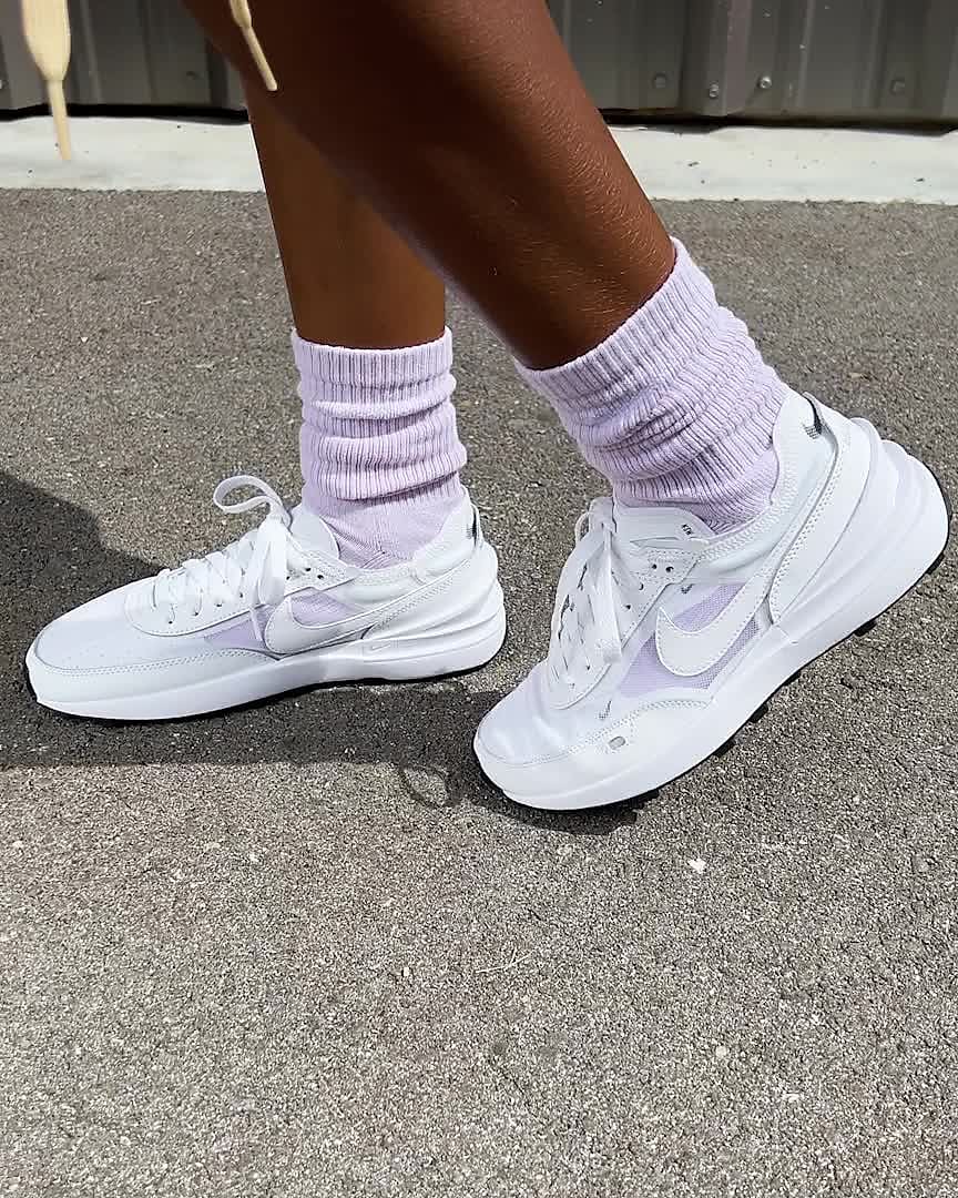 nike waffle one white and grey