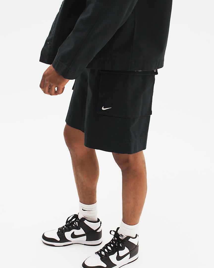 Nike Swoosh Logo Black Cargo Style Sweat Shorts Youth Size XS Made In  Cambodia