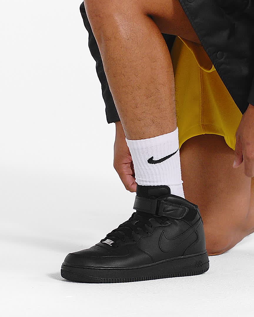 Nike air force 1 mid black mens Clearance