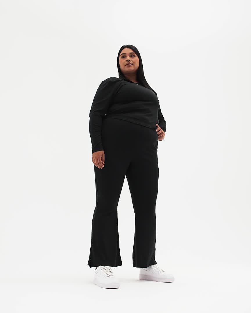 Nike Studio Yoga Wrap Top Womens Small Black Short Sleeve Tie