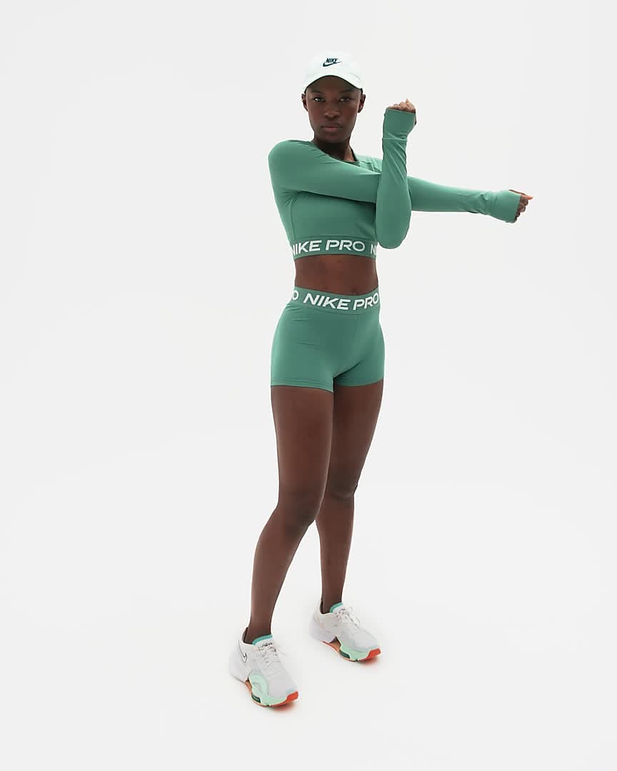 Nike Pro 365 Women's Dri-FIT Cropped Long-Sleeve Top. Nike LU