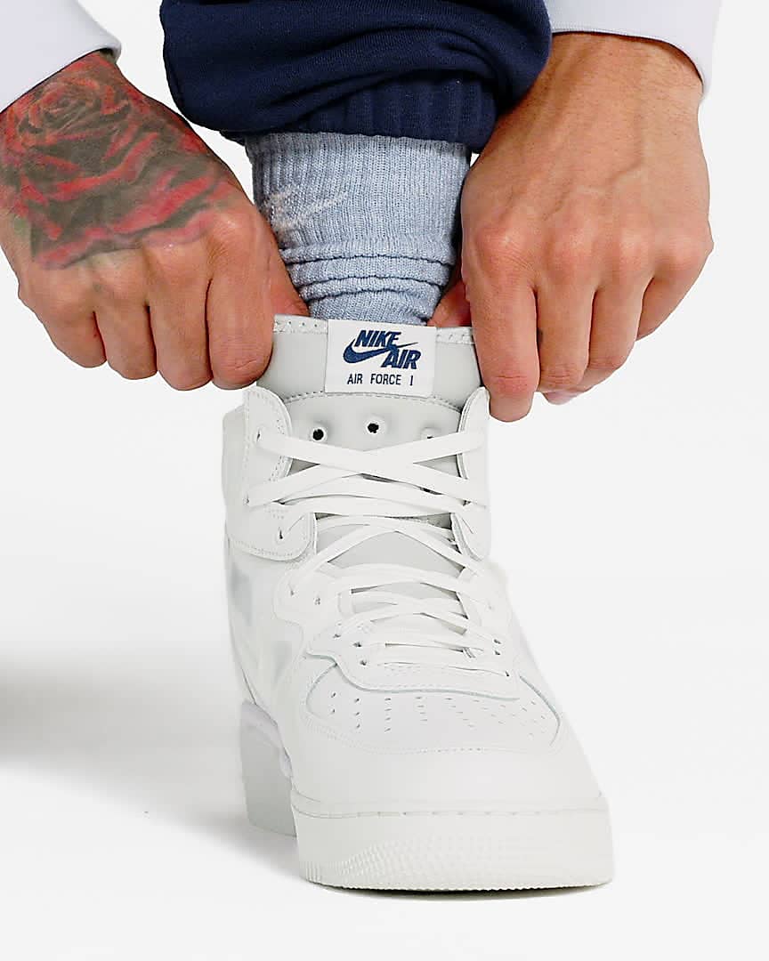 nike men's air force 1 react white sneaker