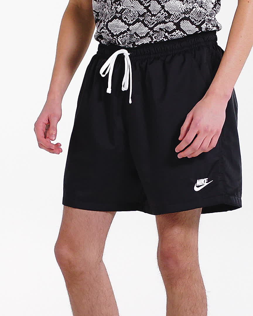 red woven nike shorts