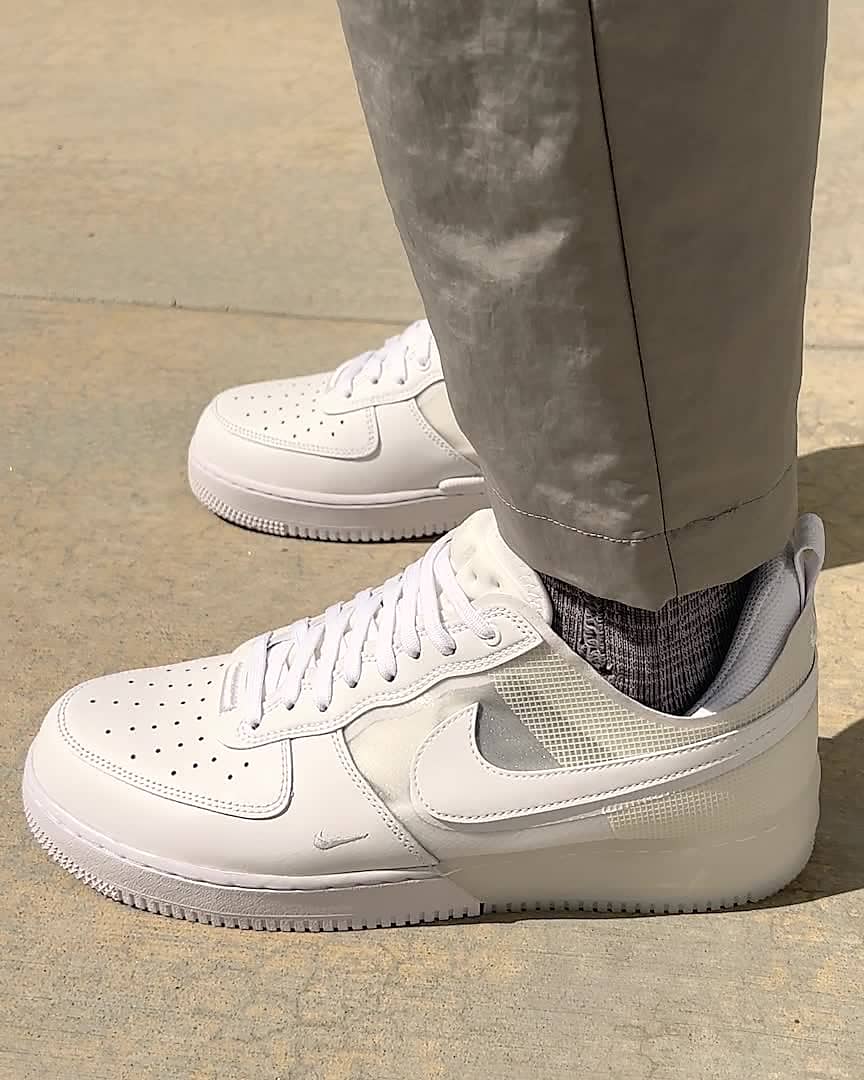 NIKE AIR FORCE 1 07 LV8 WHITE-BLACK-COCONUT MILK HOOPS SZ 11 [DX3357-100]