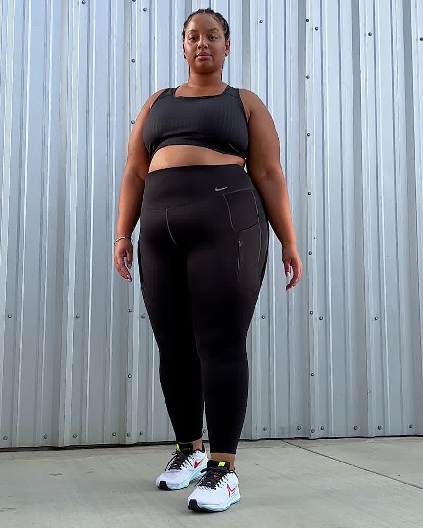 Legging taille haute à maintien supérieur et coupe longue avec poches Nike  Go pour femme (grande taille). Nike CA
