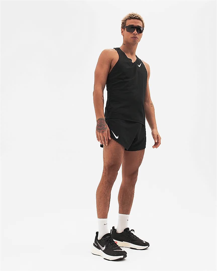 Nike M Aeroswift Run Singlet (Black) – The Happy Runner