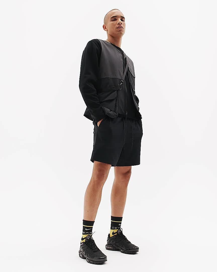 Nike Sportswear Men's Washed Tech Fleece Shorts (Small, Deep Royal/Black)  at  Men's Clothing store