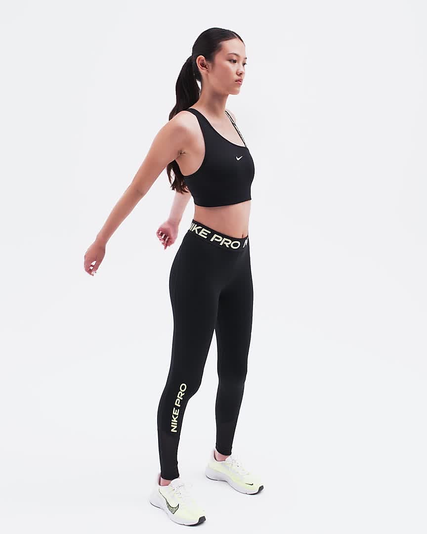 Nike Pro Swoosh Women's Medium-Support 1-Piece Pad Asymmetrical Sports Bra.  Nike VN