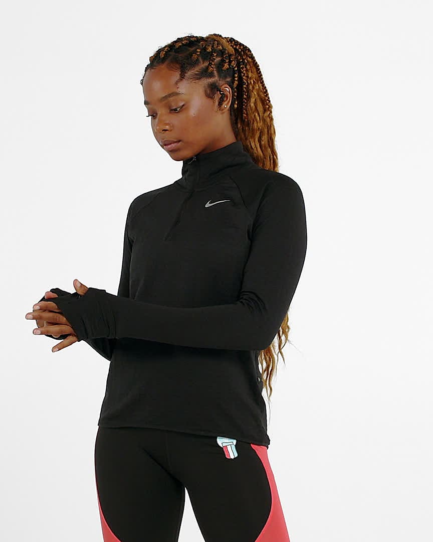 veel plezier browser herstel Nike Therma-FIT Element Hardlooptop met halflange ritssluiting voor dames.  Nike BE