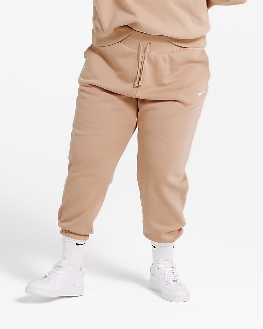 Nike Sportswear Phoenix Fleece Women's High-Waisted Wide-Leg Tracksuit  Bottoms (Plus Size). Nike UK