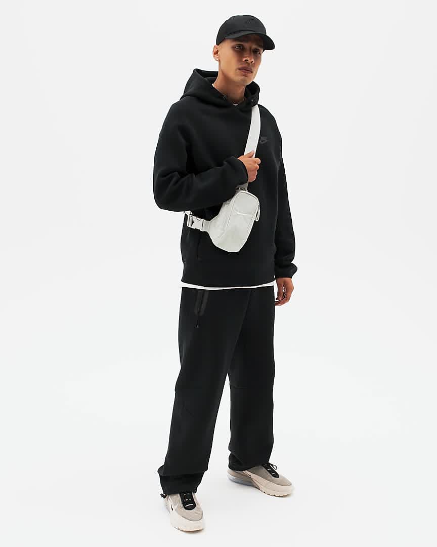 Nike Men's Open Hem Fleece Pocket Sweatpants Black/White 823513-010 ,  X-Large