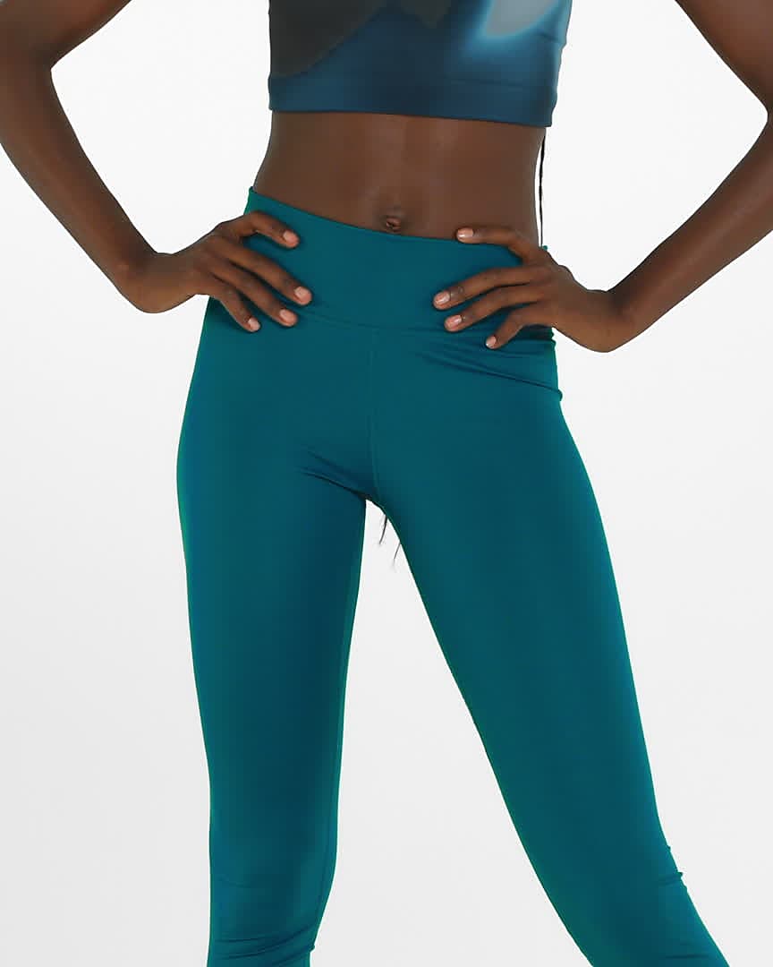 Nike One Luxe Legging met halfhoge taille voor dames. Nike BE