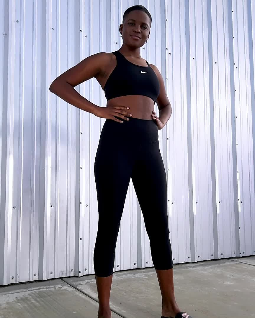 Nike Women's Pro Navy/Grey Dri Fit Capri Legging (938753-429
