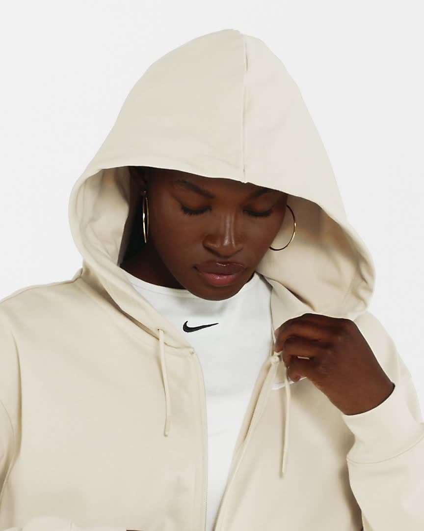 Nike Sportswear Women's Oversized Jersey Full-Zip Hoodie.