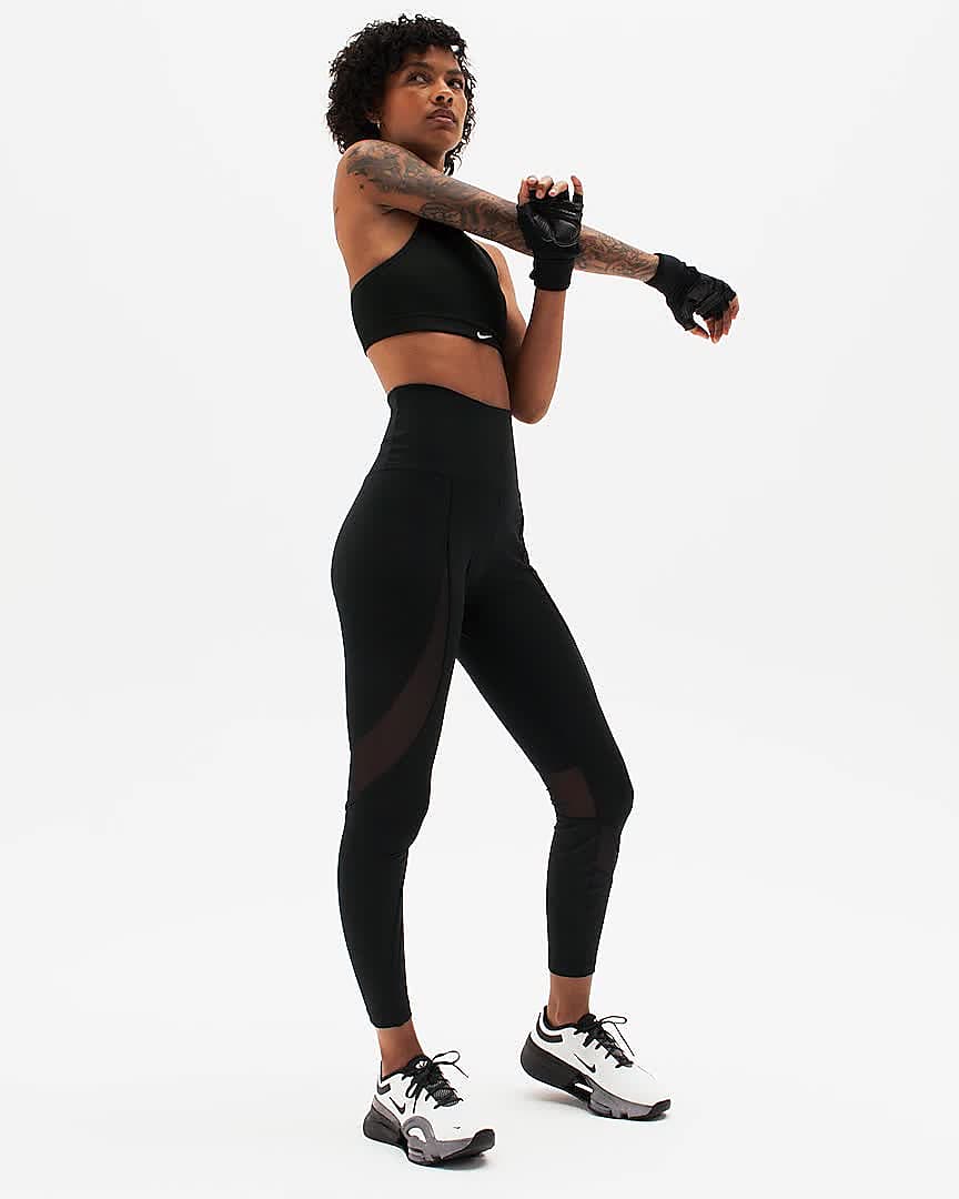 Nike Womens Seamless Light Support Dri Fit Racerback Sports Bralette 