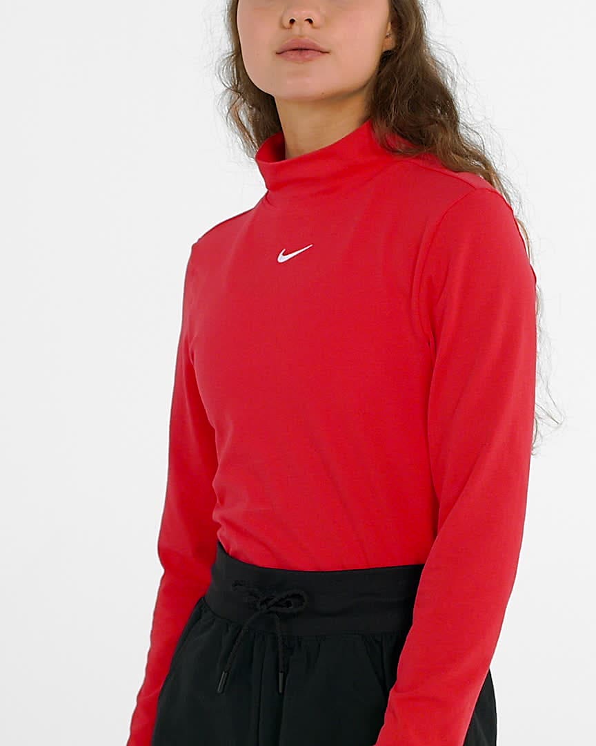 Top. Women\'s Long-Sleeve Mock Sportswear Essentials Collection Nike