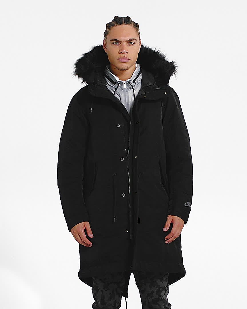 nike coat with fur hood