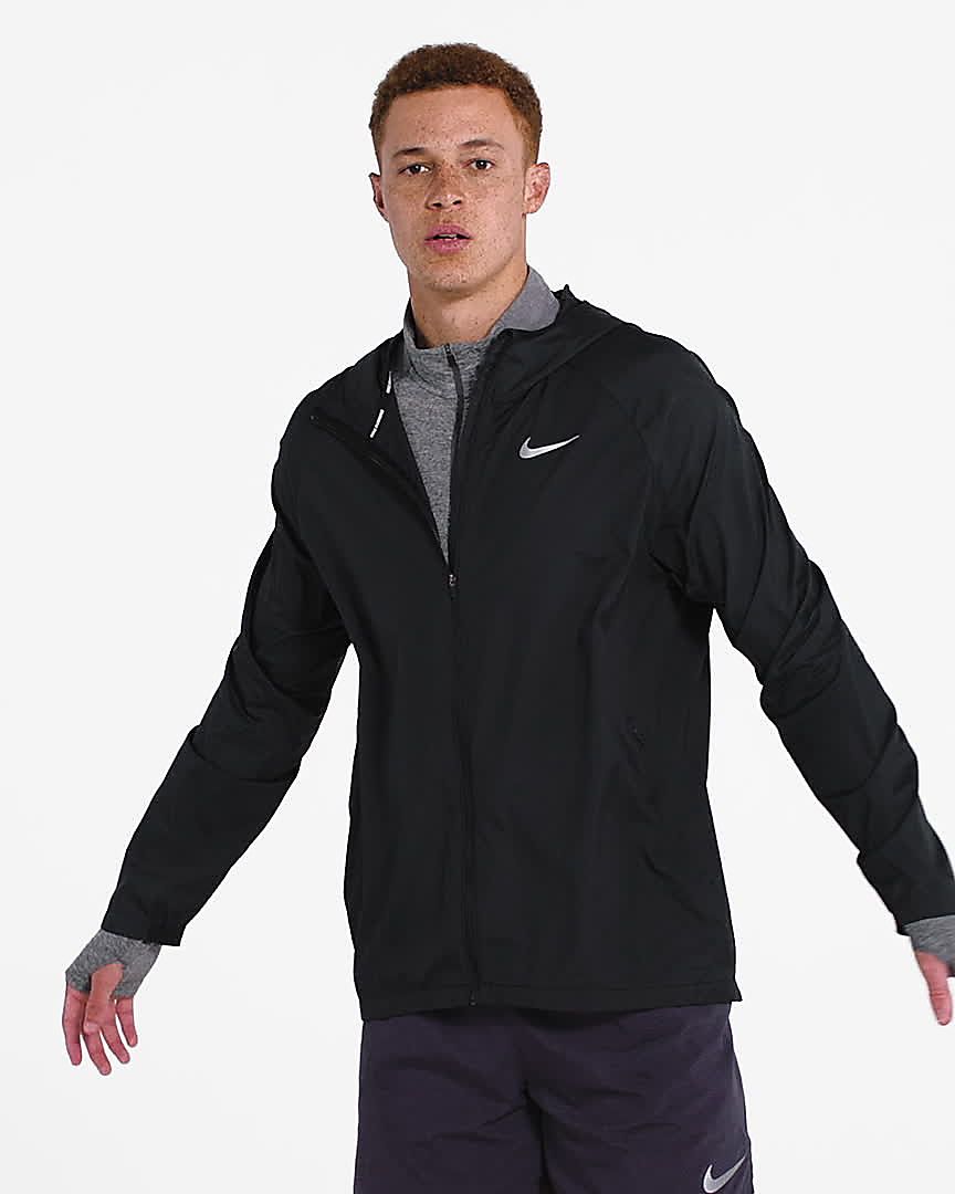 nike men's essential hooded running jacket
