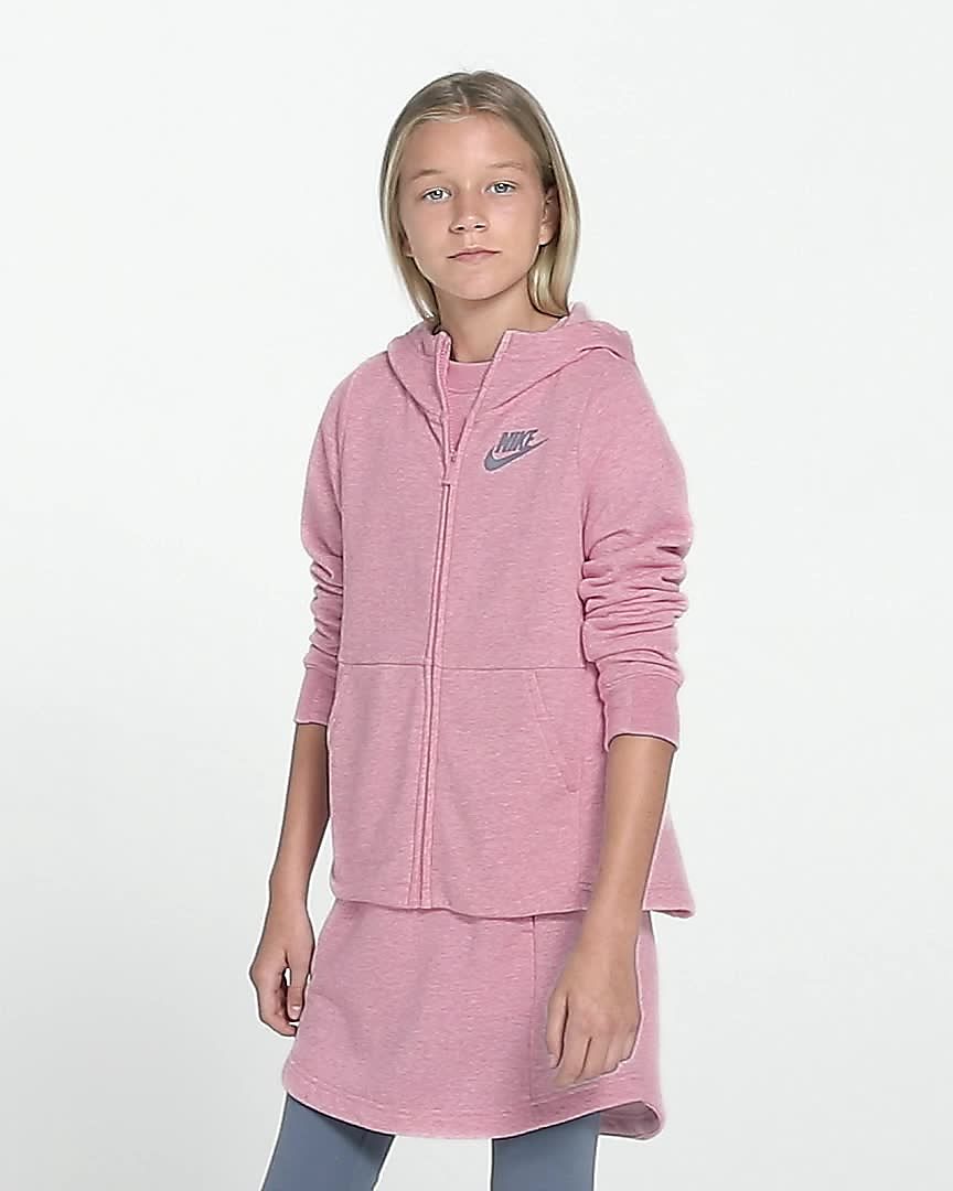 nike girls zip hoodie