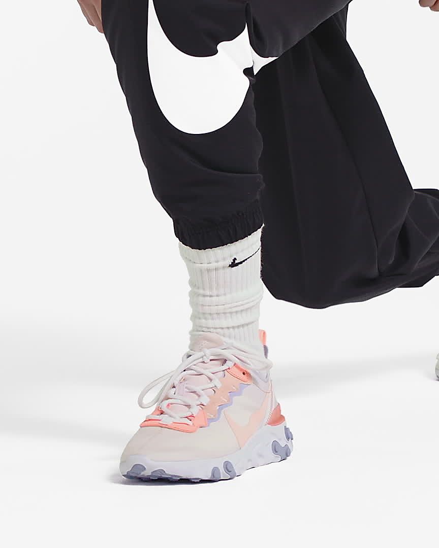 nike react element 55 premium trainers in white