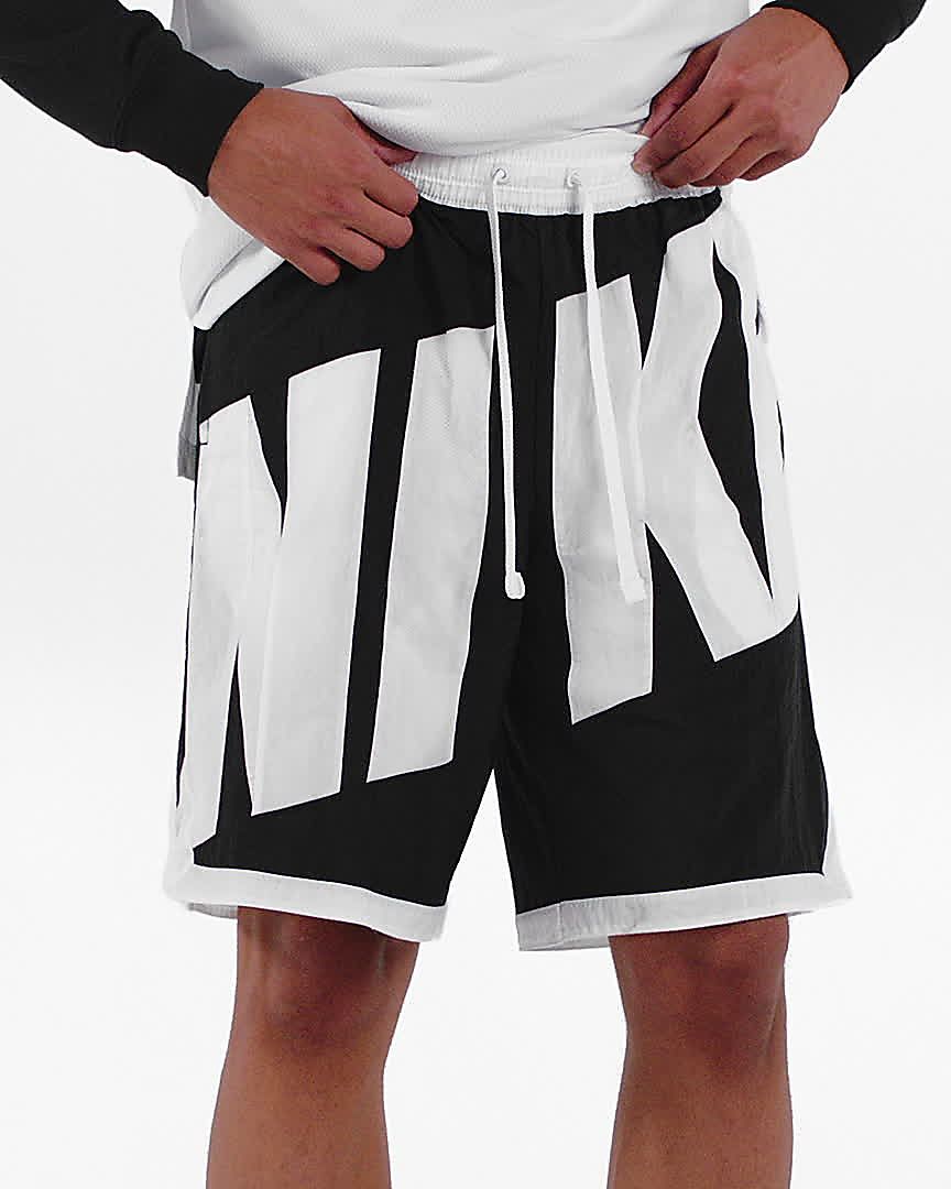 nike throwback shorts black and white