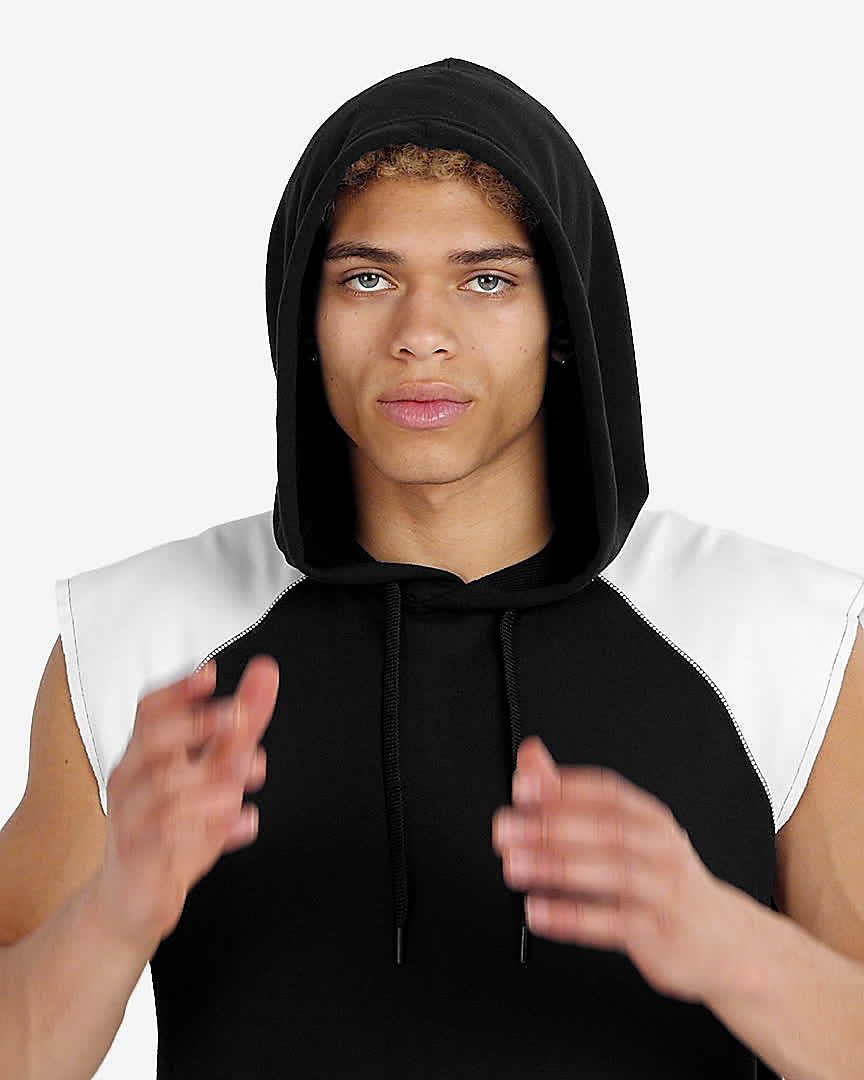 nike men's dry hooded sleeveless training hoodie 2.0
