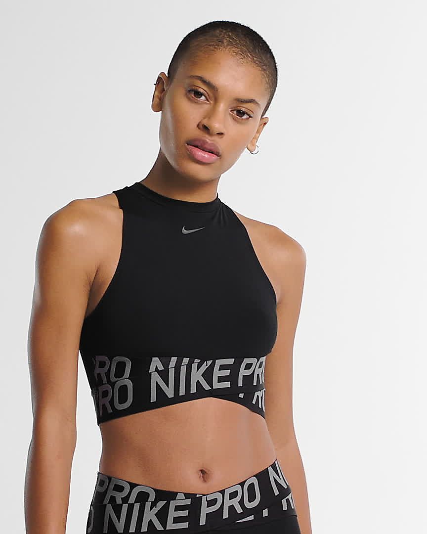 nike pro shorts and crop top set online -