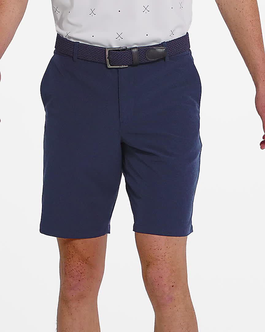 solid slim fit flex golf shorts cheap 