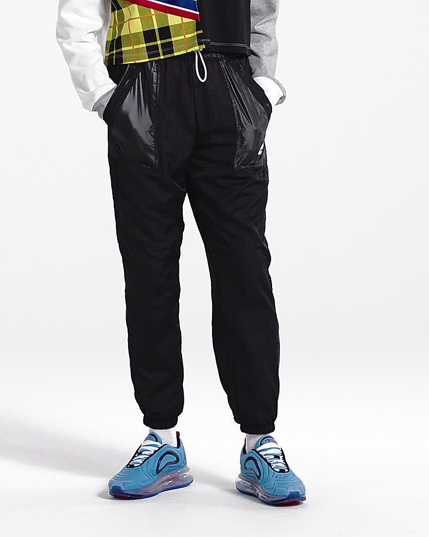 nike twill cuffed track pants black