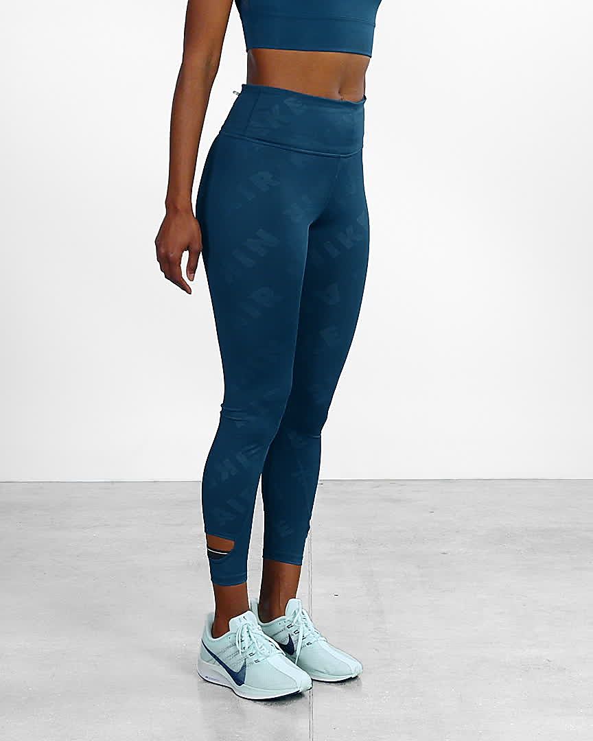 nike running tights blue