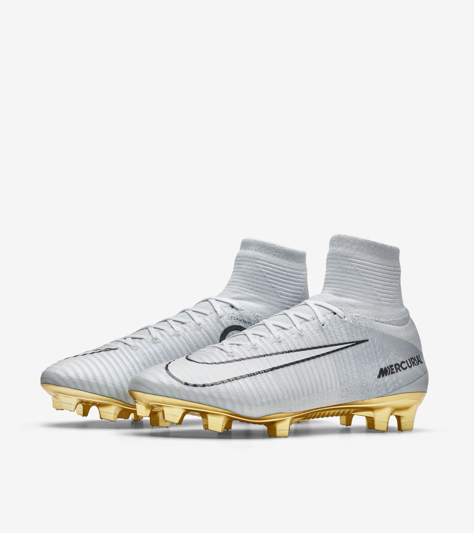 nike mercurial superfly white and gold